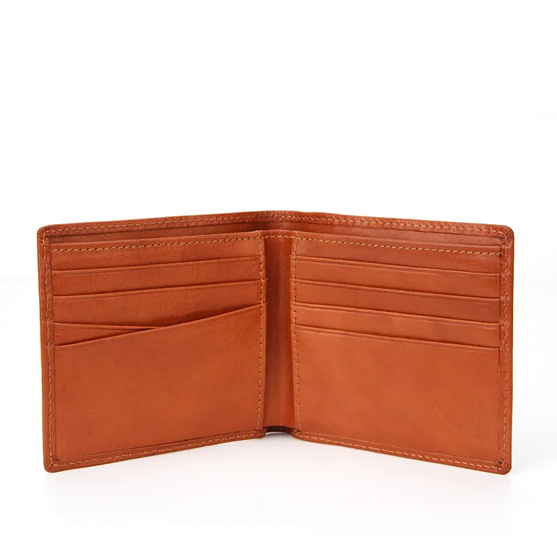 New Arrival Top Quality Italian Genuine Leather Wallet Men Bifold Wallet for Men with RFID Protection