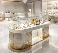 Vitrine de présentation de bijoux GZowin moderne et élégante, en verre, durable, de haute qualité, fabriquée directement en usine pour les magasins de marque