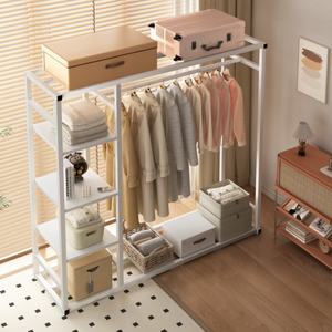 Porte-manteau de salle de bain contemporain en bambou à double rangée de style ouvert, écologique, mobilier de maison, grande capacité, séche-linge d'intérieur GH Hebei - Product Image 3