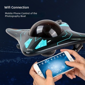 Bateau télécommandé Yuglow <span class=keywords><strong>Mini</strong></span> WiFi 6CH FPV <span class=keywords><strong>avec</strong></span> transmission vidéo <span class=keywords><strong>sous</strong></span>-marine en temps réel, enregistrement photo et vidéo, jouet bateau télécommandé visuel - Product Image 1