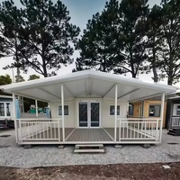 Maison conteneur préfabriquée extensible 20ft 40ft à ouverture latérale, style tendance, maison préfabriquée détachable pour hôtels et appartements