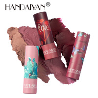 HANDAIYAN Rouge à lèvres mat en tube en papier, 8 couleurs H1021, taille standard, fini velours hydratant longue tenue effet brume douce
