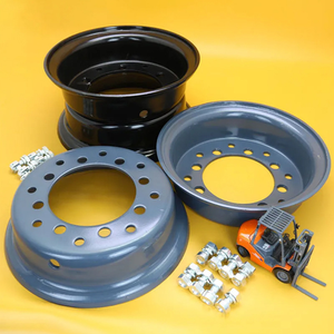 <span class=keywords><strong>China</strong></span> Factory 5.00F-10 Llanta de rueda de acero y piezas de montacargas Nuevas 2 piezas 650-10 Ruedas - Product Image 3