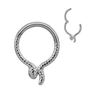 Tamamen çelik 316L Paslanmaz Çelik Yılan <span class=keywords><strong>Septum</strong></span> Burun Halkası Meme Halkaları <span class=keywords><strong>Septum</strong></span> Kaş Kulak Piercing Takısı - Product Image 6