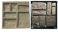 Moules en plastique pour panneau mural en fausse pierre PU Matériau durable en polyuréthane et béton coulé avec conception en pierre artificielle