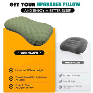 Esta Almohada Inflable Plegable para Camping Presenta un Diseño Grueso y Fresco, Se Infla Rápidamente y Es Fácil <span class=keywords><strong>de</strong></span> Guardar con Bolsa <span class=keywords><strong>de</strong></span> Almacenamiento - Product Image 4