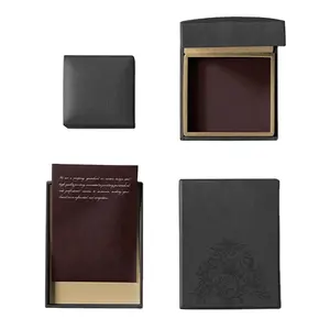 Custom Logo Rigid Cardboard Packaging Magnetic Lid Closure Black Book Shape Style Satin Gift Boxes