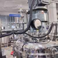 Vente flash : Homogénéisateur émulsifiant sous vide entièrement automatique mobile de 100 L, chauffage électrique, machine à fabriquer des lotions, marque célèbre, cosmétique