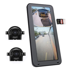 12.3 pouces double 2 lentilles <span class=keywords><strong>caméra</strong></span> de tableau de bord de voiture avant Bus DVR vidéo <span class=keywords><strong>rétroviseur</strong></span> divisé pour Bus RV chariot élévateur - Product Image 1