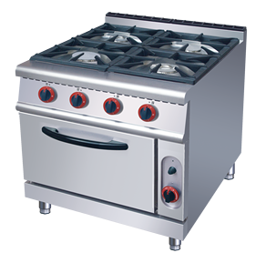 Thương Mại Sang Trọng Đứng Nhà Bếp Nhà Hàng Thiết Bị Hot Bán Thép Không Gỉ 4-Burner <span class=keywords><strong>Gas</strong></span> Phạm Vi Với <span class=keywords><strong>Gas</strong></span> Lò Burner USA Phong Cách - Product Image 2