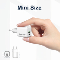 Los mejores fabricantes UK EU 20W GaN Adaptadores de cargador con dispositivos universales Carga rápida Tipo C 20W PD Cargador para cargador Apple