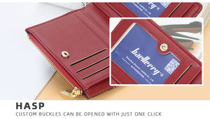 Baellerry 2021 Nuove Donne Breve Raccoglitore Per Coin Contanti della Carta di Fattura di Modo Della Signora Piccola Borsa Breve Solido Femminile Carteras Frizione - Product Image 6