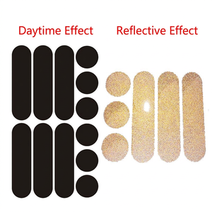 Adesivo Riflettente Nero Argento, Decalcomania di Sicurezza Autoadesiva <span class=keywords><strong>per</strong></span> Auto, <span class=keywords><strong>Moto</strong></span>, ATV, Casco - Product Image 6