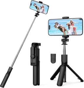 Trépied perche à selfie R1S avec lumière d'appoint, design pliable, support de téléphone portable sans fil pour télécommande - Portable - Product Image 1