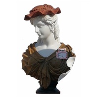 Personnalisé Pierre De Marbre Naturel Mini Grec Romain Femme Buste Tête Statue Sculpture