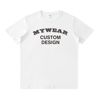 Kaos Putih Katun Pria dengan Desain Logo Kustom, Sablon Custom, Lengan Pendek, Kerah Bulat
