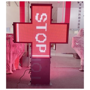 Pantalla LED para Farmacias P8 de 1000x1000mm, a Todo Color, para Exteriores, con Forma de Cruz - Product Image 3