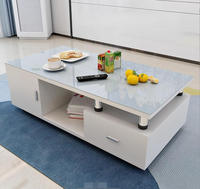 Support TV et meuble combinés STG minimalistes et portables, design en panneaux de bois, table basse et bureau pour salon