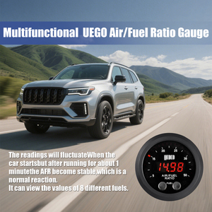 Jauge numérique universelle large bande AFR 2-1/16" 52mm UEGO pour rapport <span class=keywords><strong>air</strong></span>-carburant et capteur O2, contrôleur de réglage moteur automobile haute précision - Product Image 2