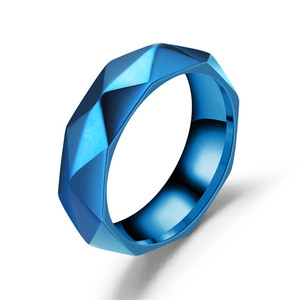 Jeu <span class=keywords><strong>Arknights</strong></span> Anneaux Amiya Blue Rhombus Acier inoxydable Bague unisexe Anime Bijoux Props Accessoires Femmes Hommes Garçons Cadeau - Product Image 5