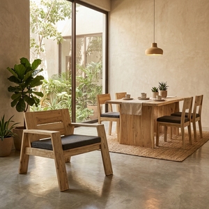 The Mykonos Lounge <b>Chair</b>, which combines modern design and comfort, is perfect for relaxing outdoors or indoors. - Product Image 5