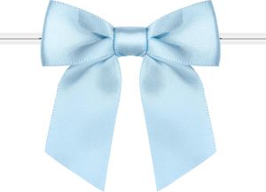Custom Logo Pre Tied Grosgrain <b>Ribbon</b> Bow Pink Small Ready Made Bow for Holiday Gift <b>Wedding</b> Party Craft Packaging Supplies - Product Image 4
