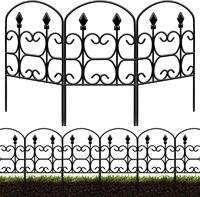 Panneaux de clôture en fer forgé robustes, design anti-escalade pour cours scolaires et parcs publics, panneau décoratif extérieur