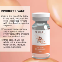 Ampoule de sérum aux cellules souches de saumon Private Label 12 jours pour une hydratation intensive et une thérapie de soin de la peau