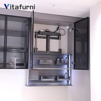 Vitafurni Sistema de Elevação Inteligente Moderno para Armazenamento, Cesto Deslizante Elétrico de Alumínio para Armário de Cozinha, Prateleira, Ferragens para Móveis