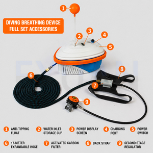 Ventilador de Buceo Portátil sin Tanque, Compresor de Aire Respirable a Prueba de Agua, 5-10 Horas, Equipo de Buceo de 17 Metros - Product Image 4