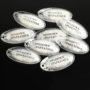 Custom With Metal Ball Chain <strong>Down</strong> Velvet Plastic Seal <strong>Inflatable</strong> Cartoon Pvc Air <strong>Down</strong> Feather Elastic Hang <strong>Tag</strong> Iron on Clothes - Product Image 3