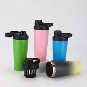 silverjet Stainless Steel Vacuum Insulated Protein Shaker <b>Cup</b> 750ml Gradient Color For Gym Sports Outdoor Use - Product Image 3