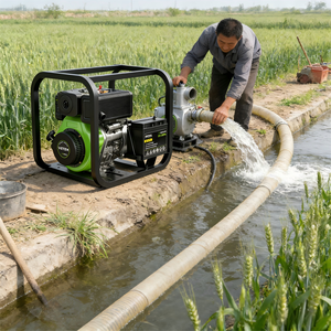 מנוע דיזל 173F 2 אינץ' 3 אינץ' 4.8 קילוואט 6.5 כוחות סוס עם מתנע חשמלי, משאבות דיזל עם יניקה עצמית 30 מטר מעוקב/שעה 17.66 CFM להשקיה חקלאית - Product Image 1