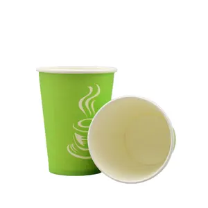 100% 可生物降解散装价格一次性双壁4盎司8盎司咖啡茶和冰淇淋白色纸杯