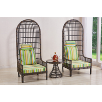 Chaise de jardin moderne à prix avantageux, cadre en métal, chaise de loisirs en rotin