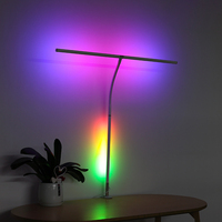 Lampe de bureau à Clip métallique amovible, couleur magique, chambre à coucher, travail, divertissement, ambiance, rétroéclairage mural rvb, trois sections