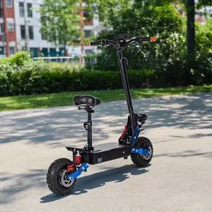 Patinete eléctrico plegable de doble Motor, 5600W de potencia, aleación de aluminio impermeable con asiento, batería inteligente, conveniente y rápido - Product Image 5