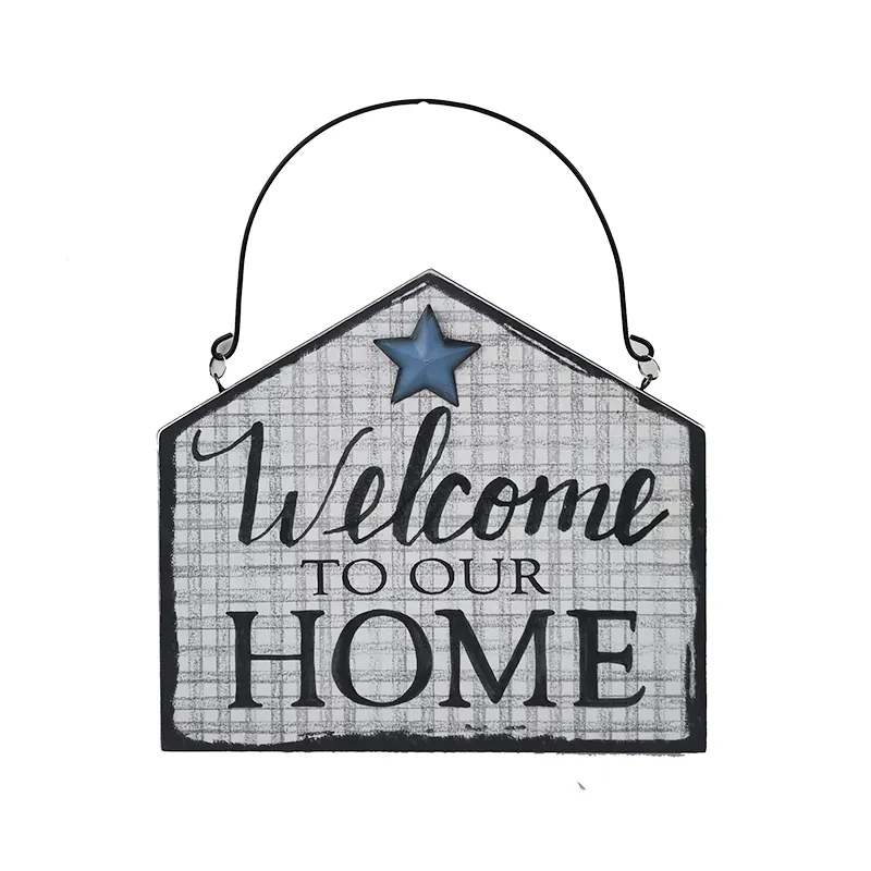 Houten Decor Mdf "Welkom In Ons Huis" Muurbord Voor Huisdecoratie