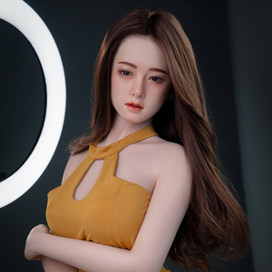 智能语音互动硅胶性玩偶 - 丰满巨乳带眼镜可插入式逼真成人玩具 - Product Image 1