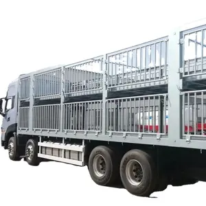 30-100 ton sığır römork hayvancılık römork akslar kargo hayvan taşıma kazık çit yarı römork kamyon