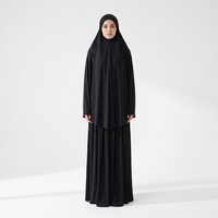 Abaya de dubaï pour femmes, Robe musulmane de couleur unie, vêtements de prière, longue Robe de Ramadan, Kaftan islamique, ensembles de Jilbab