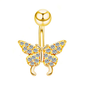 Gaby pink butterfly belly rings acciaio inossidabile placcato argento <span class=keywords><strong>piercing</strong></span> all'<span class=keywords><strong>ombelico</strong></span> anello <span class=keywords><strong>piercing</strong></span> gioielli all'ingrosso - Product Image 5