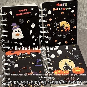 A7 Hochwertiges Spiral-Notizbuch im Ins-Stil Niedliches kleines verdicktes Hausaufgaben buch 60 Innenseiten Perfektes Studenten geschenk für Halloween - Product Image 5