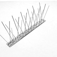 Répulsif pour oiseaux en acier inoxydable en forme de U écologique Anti-pointe pour oiseaux 24 pointes Non assemblé solide Anti-chat effaroucheur 25CM de long