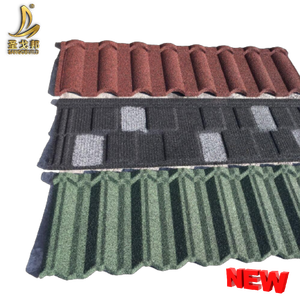 Tuiles de toiture en métal au prix d'usine du Ghana, bardeaux de toiture en acier, tuiles en acier, tuiles de toiture revêtues de pierre - Product Image 2