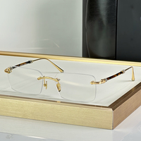 Gafas de Diseño sin Montura para Hombre y Mujer, Monturas Ópticas de Lujo, Lentes Graduadas para Uso Diario en la Oficina