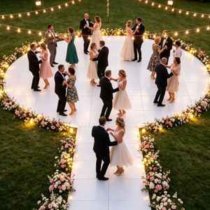 Vente Flash : Élégante Piste de Danse Extérieure Ronde et <span class=keywords><strong>Allée</strong></span> de Mariage – Design Durable et Antidérapant, Idéal pour une Décoration Romantique de Mariage - Product Image 3