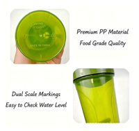Gourde de sport portable sans BPA en PP, anti-fuite, pour protéines, 500ml/700ml, revêtement compatible lave-vaisselle, vente en gros