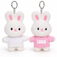 Porte-clés en peluche personnalisé en usine, 8 couleurs, lapins, logo CE OEM, 10 cm, breloque de sac en peluche, cadeau du Nouvel An, CUIMORAH, polyester, unisexe