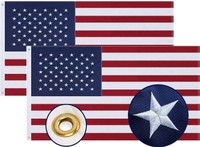 Vente en gros 3x5 pieds 90x150cm imprimé étoiles et rayures USA drapeau américain bannières drapeau national